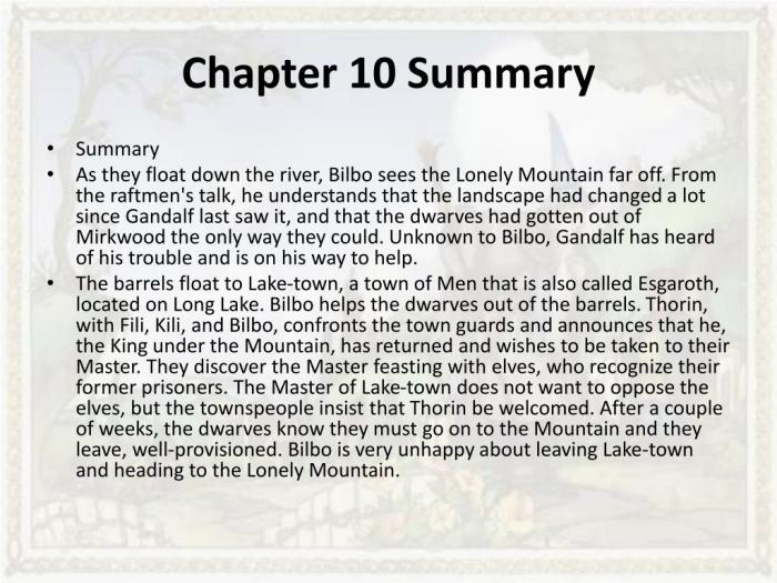 Chapter 10 summary the hobbit